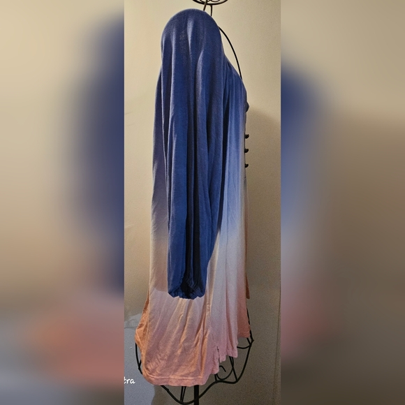 Women's Ombre Blue and Pink Top Size Xl Kate & Mallory - Picture 4 of 8